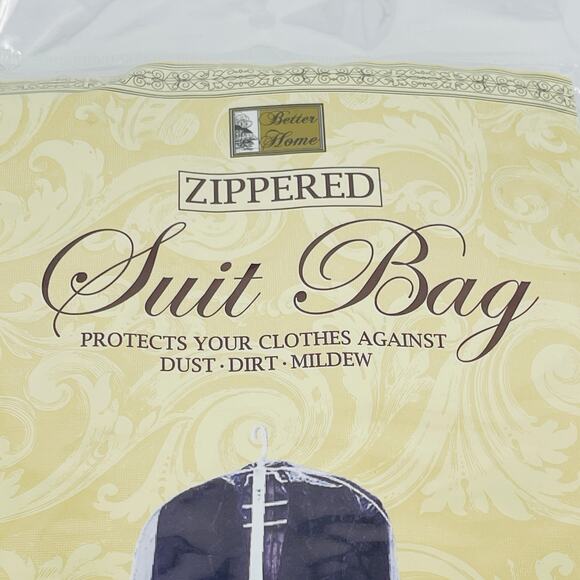 Better Home Zippered Clear Plastic Suit Bag - Size 24" x 40" - New - Picture 3 of 9